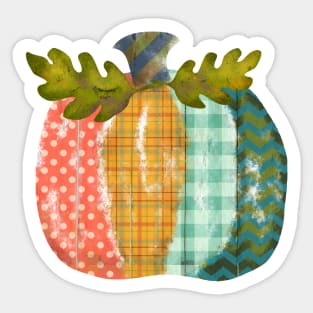 Pretty Patterned Pumpkin Sticker